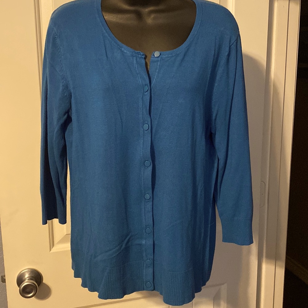 Teal cardigan